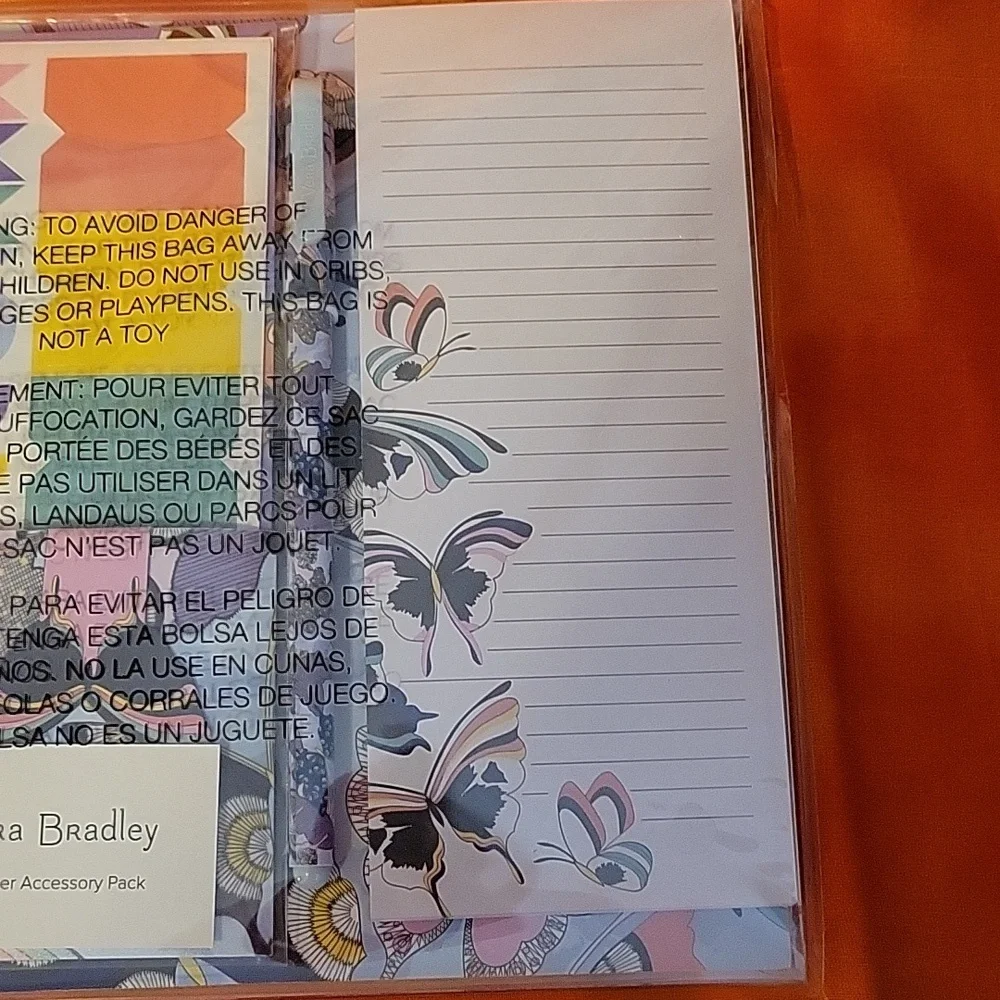Vera Bradley Planner Accessory Pack New Butterfly Pattern